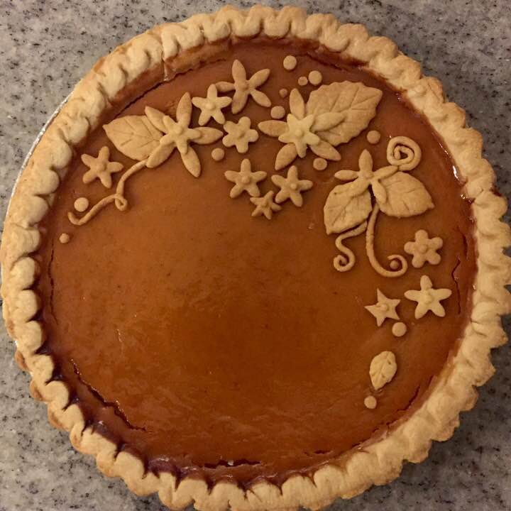 a decorated pie
